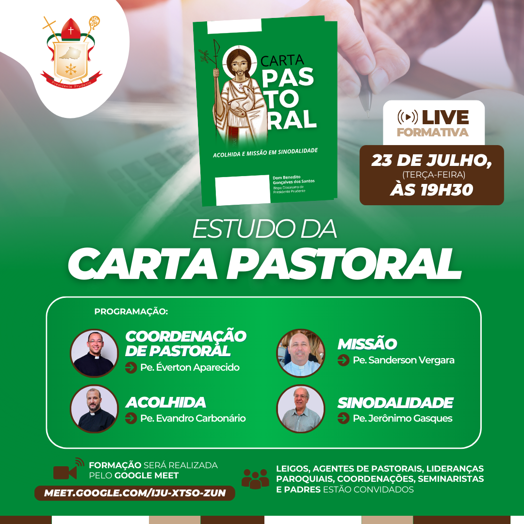 Live Formativa sobre a Carta Pastoral