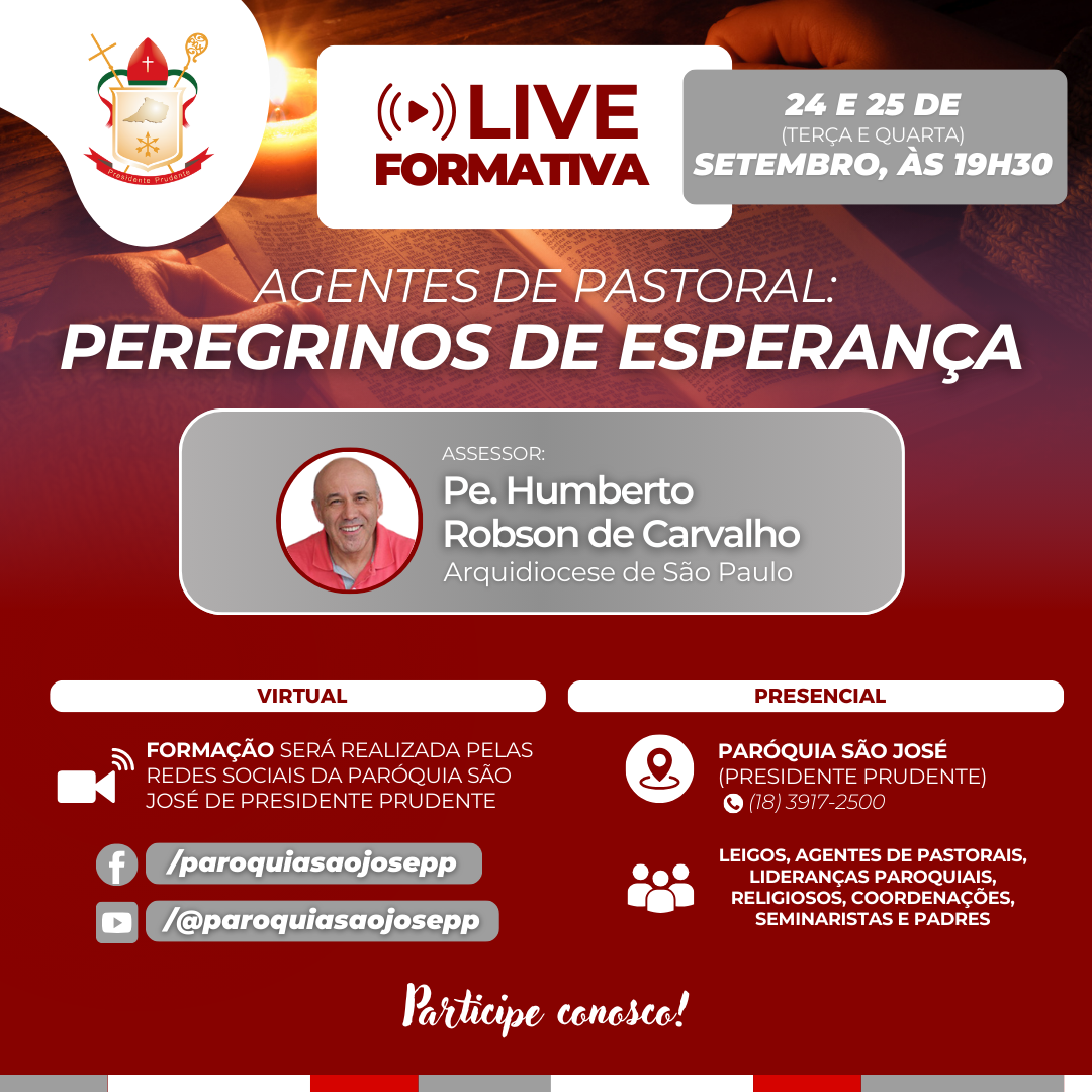 Live Formativa sobre o tema do Jubileu