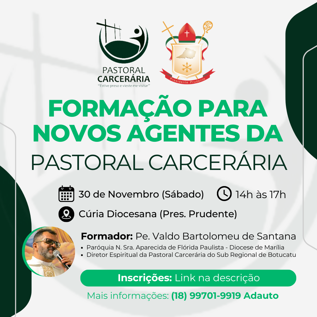 Formação para Novos Agentes da Pastoral Carcerária